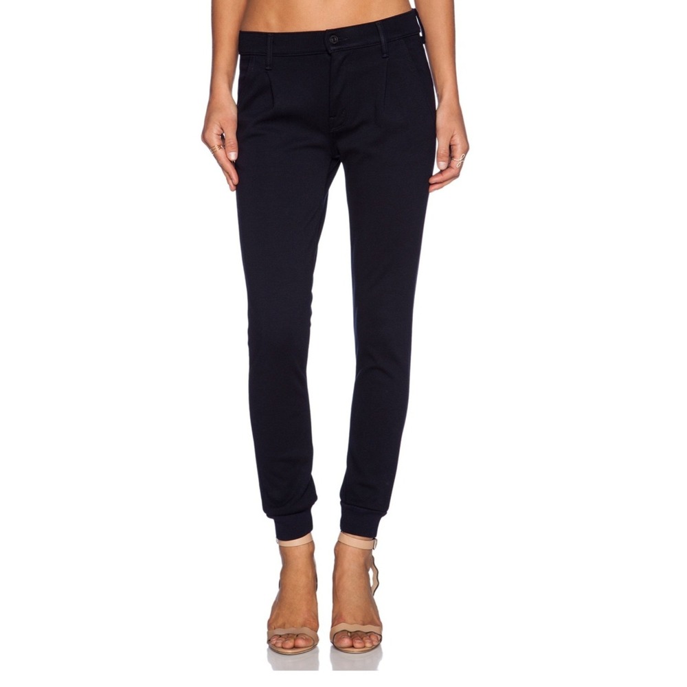 Mother Pants Womans Sz 28 Jeans NEW Trainer Pleaded‎ Jogger Navy Skinny Midrise